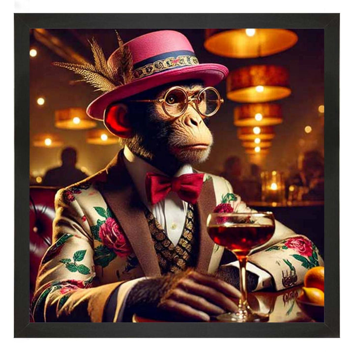 AN2324 Chimpanzee Drinking Wine