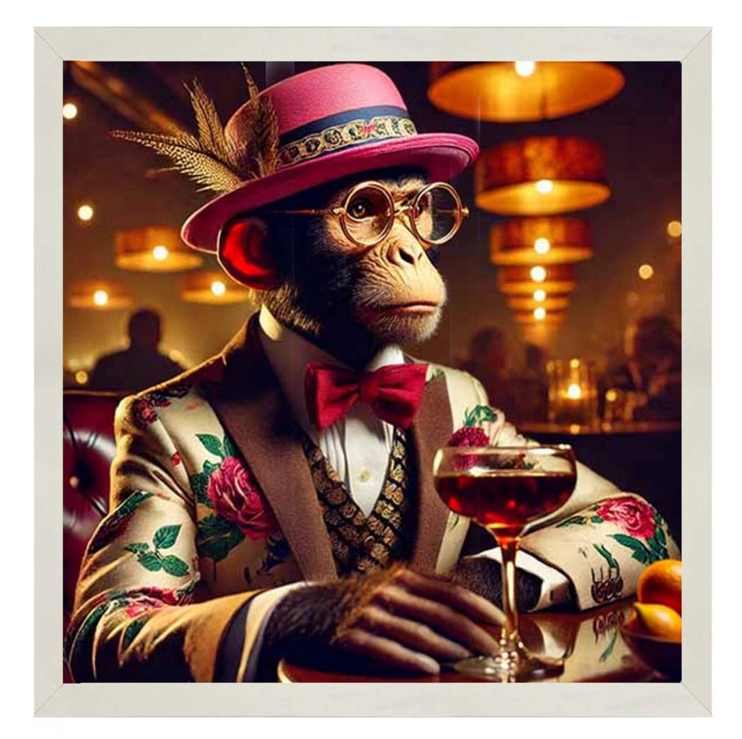 AN2324 Chimpanzee Drinking Wine