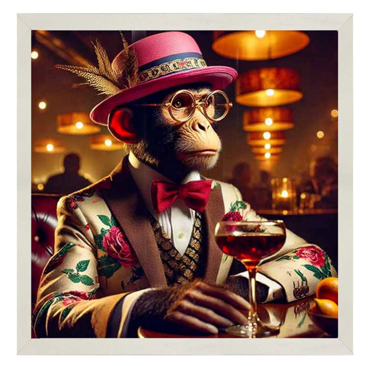 AN2324 Chimpanzee Drinking Wine