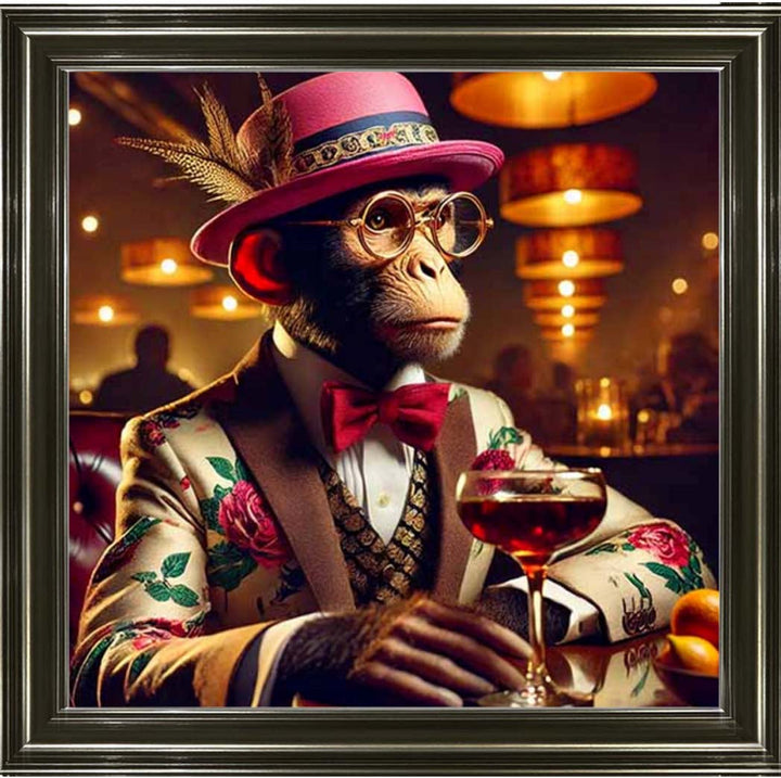 AN2324 Chimpanzee Drinking Wine