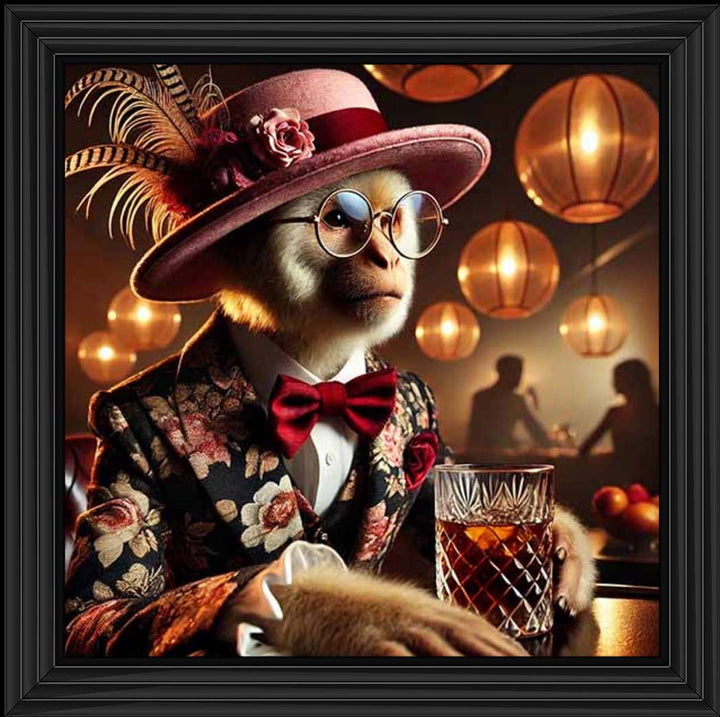 AN2325 Monkey Drinking Wine ||