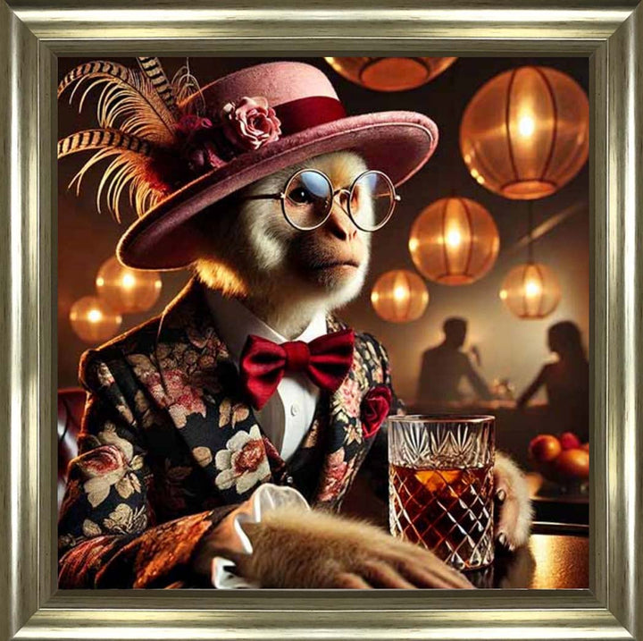 AN2325 Monkey Drinking Wine ||