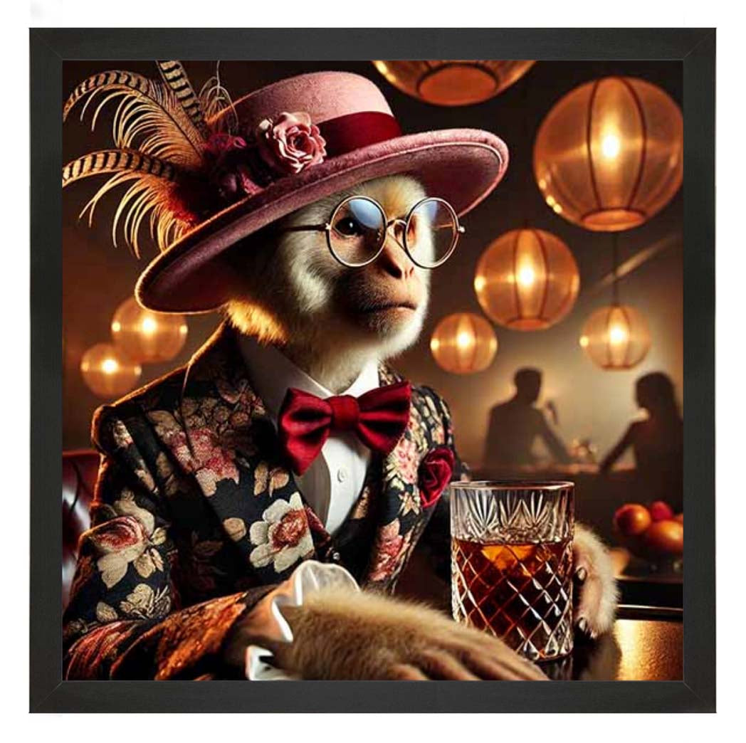 AN2325 Monkey Drinking Wine ||