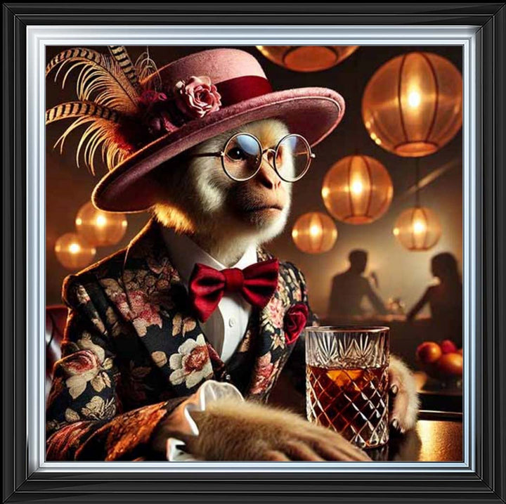 AN2325 Monkey Drinking Wine ||