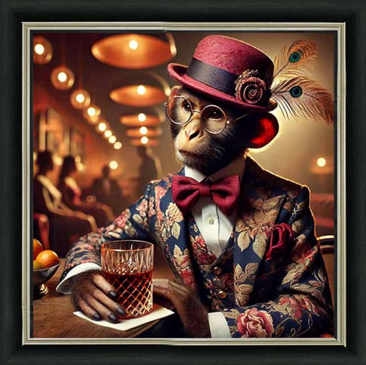 AN2326  Chimpanzee Drinking Wine ||