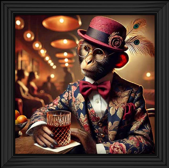 AN2326  Chimpanzee Drinking Wine ||
