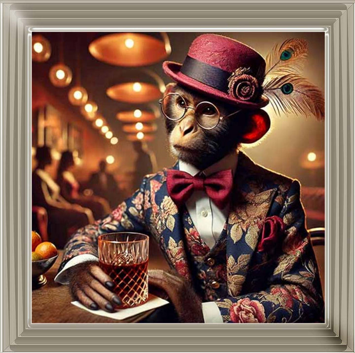 AN2326  Chimpanzee Drinking Wine ||