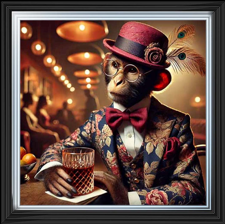 AN2326  Chimpanzee Drinking Wine ||