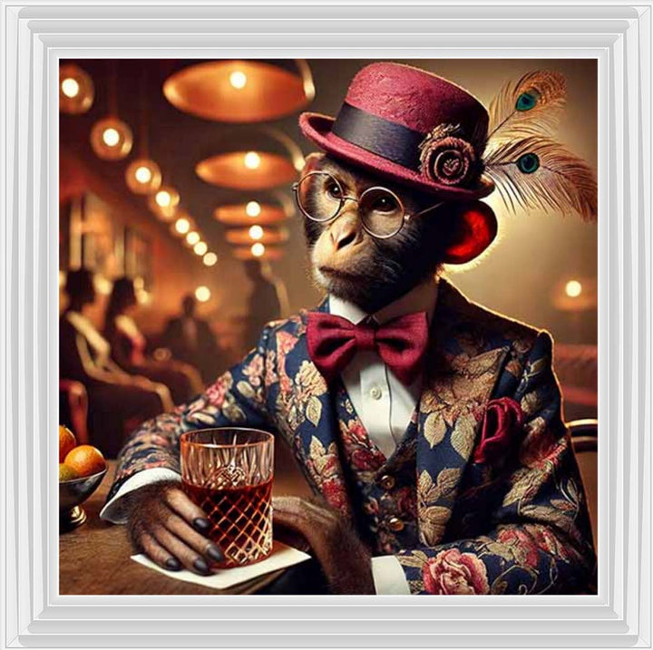 AN2326  Chimpanzee Drinking Wine ||
