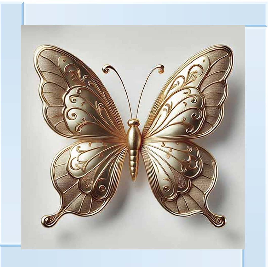 AN2412-GD Gold Butterfly