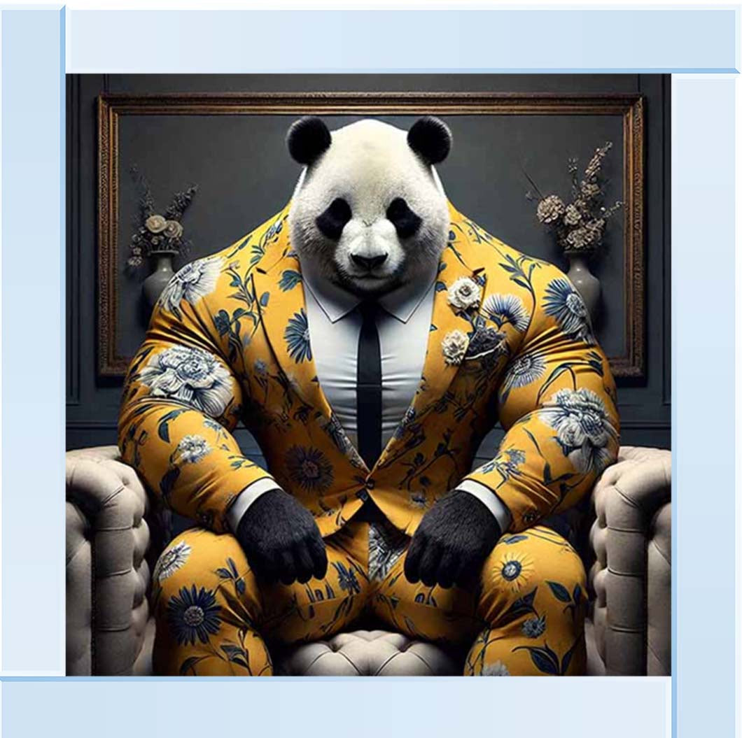 AN2436 Panda Boss In Yellow Suit