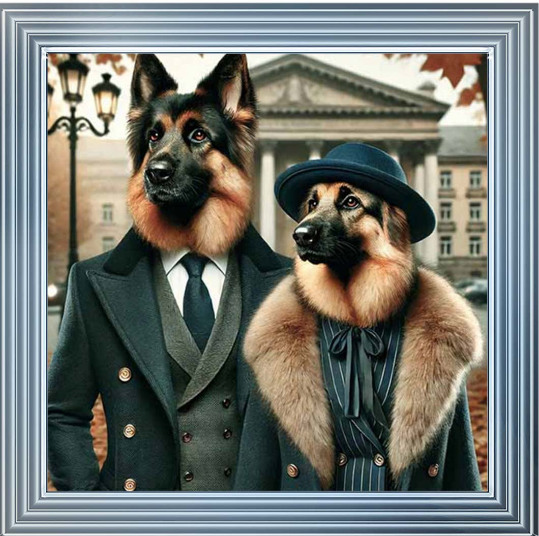 AN2463 Mr & Mrs German Shepherd