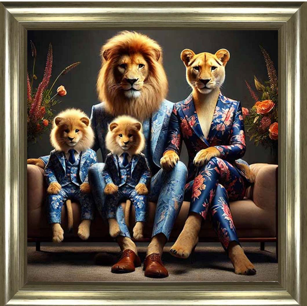 AN2464 Lion Family in Suit