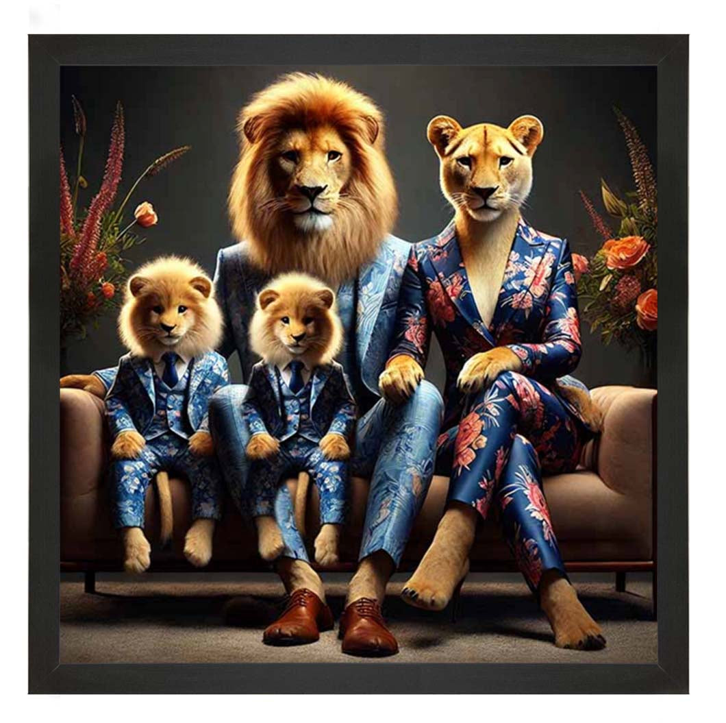 AN2464 Lion Family in Suit