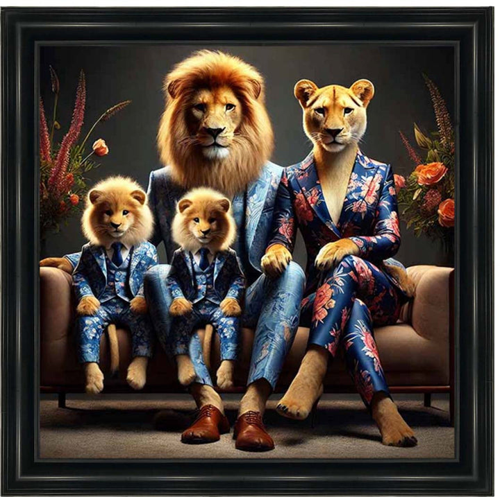AN2464 Lion Family in Suit