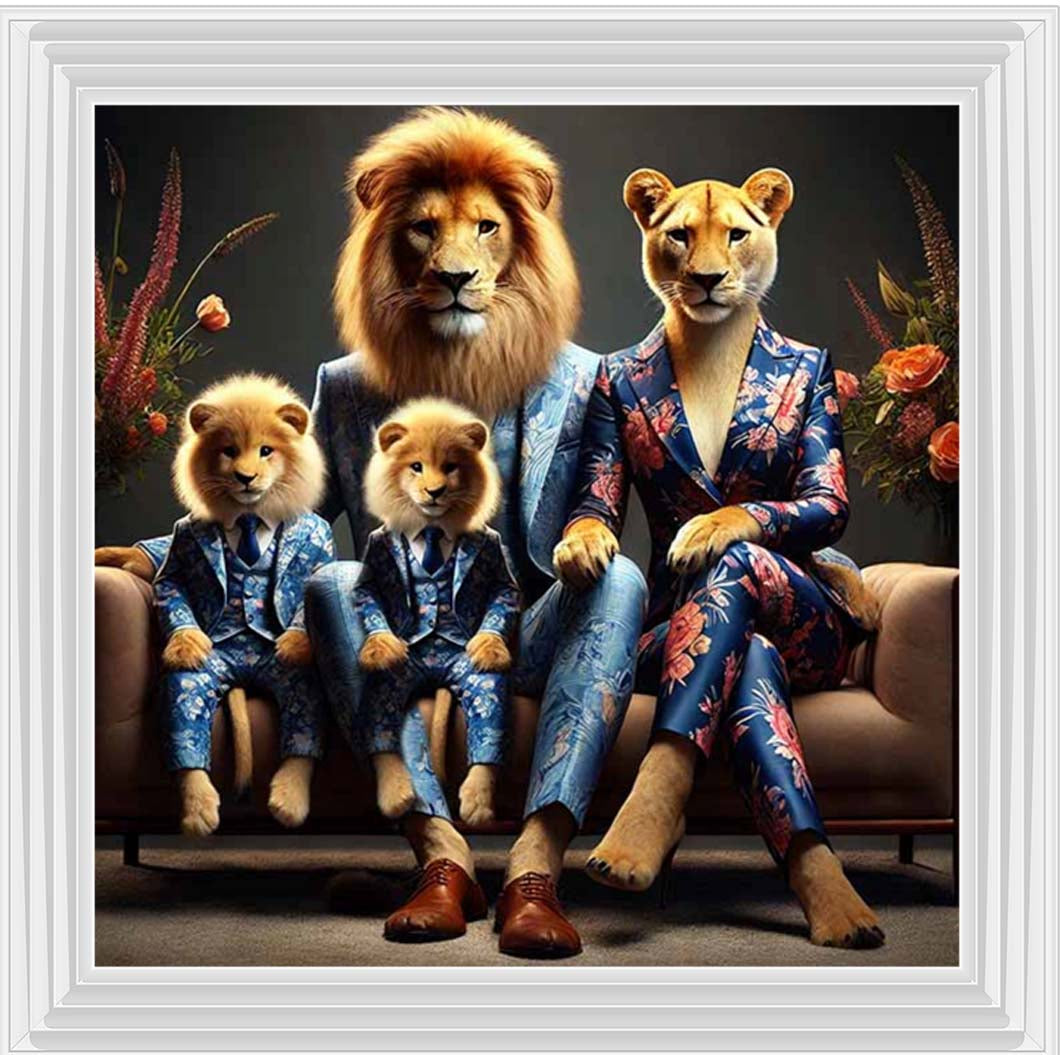 AN2464 Lion Family in Suit