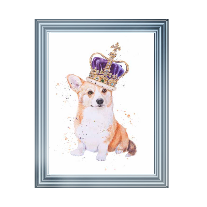 Royal Corgi In Purple