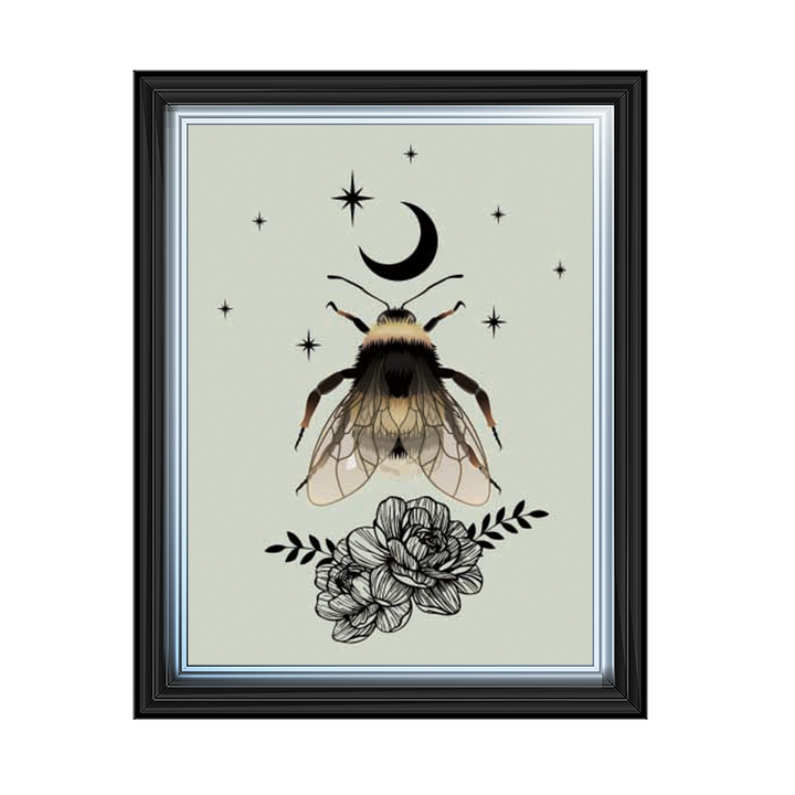 Green Bee Tarot Card