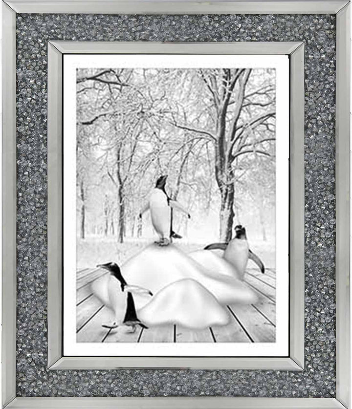 AN746-B&W Pandas on Winter Snow l