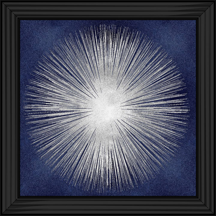 AY112554 Silver Sunburst On Blue
