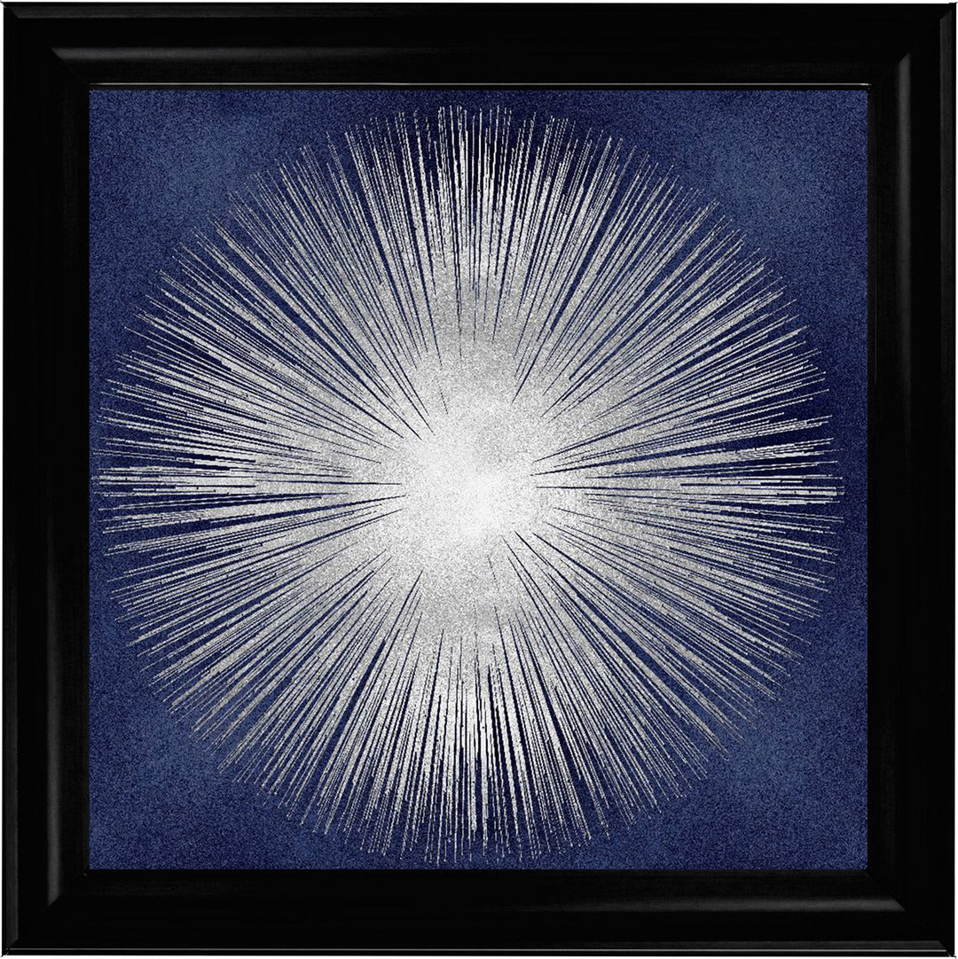 AY112554 Silver Sunburst On Blue