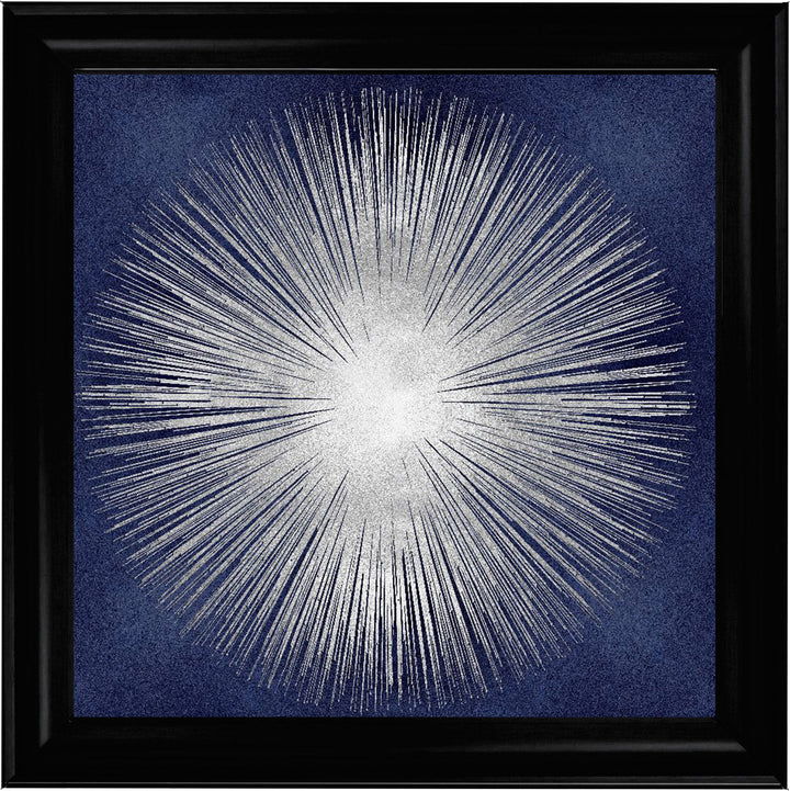 AY112554 Silver Sunburst On Blue