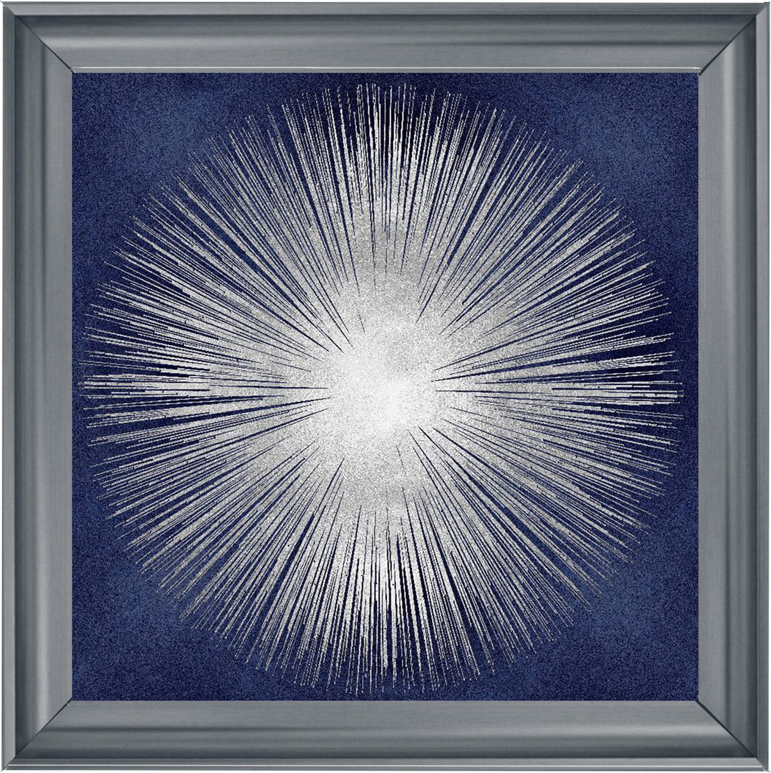 AY112554 Silver Sunburst On Blue