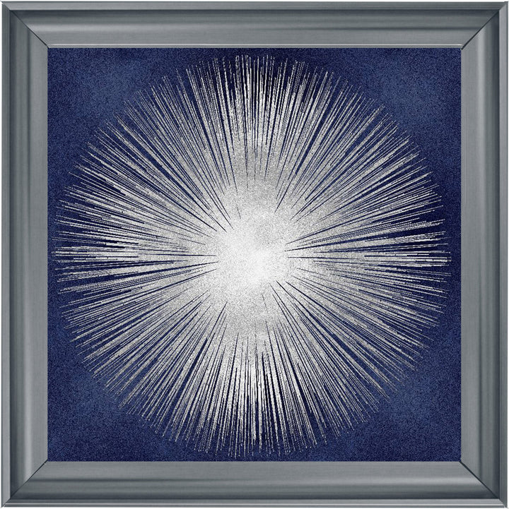 AY112554 Silver Sunburst On Blue