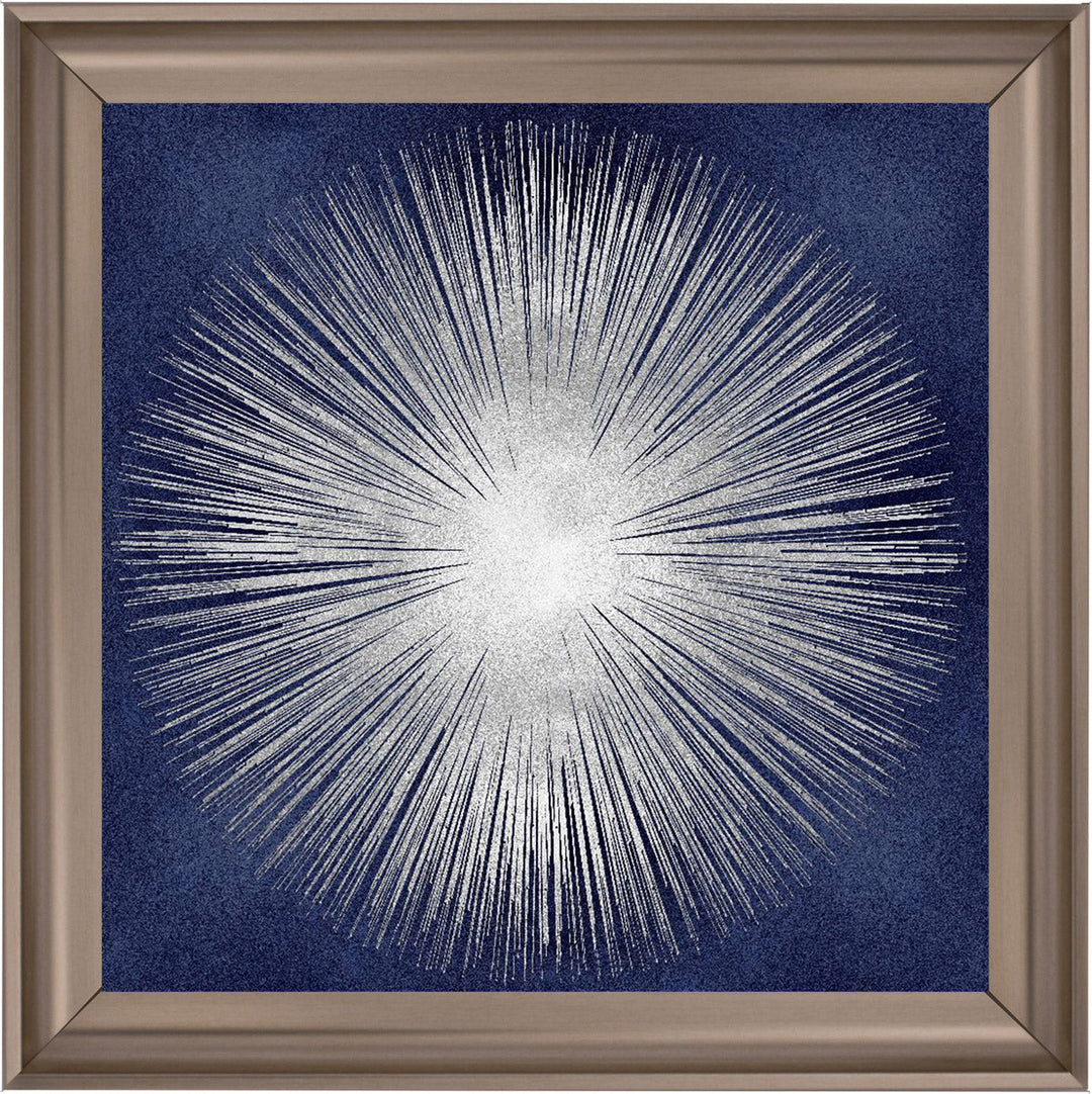 AY112554 Silver Sunburst On Blue