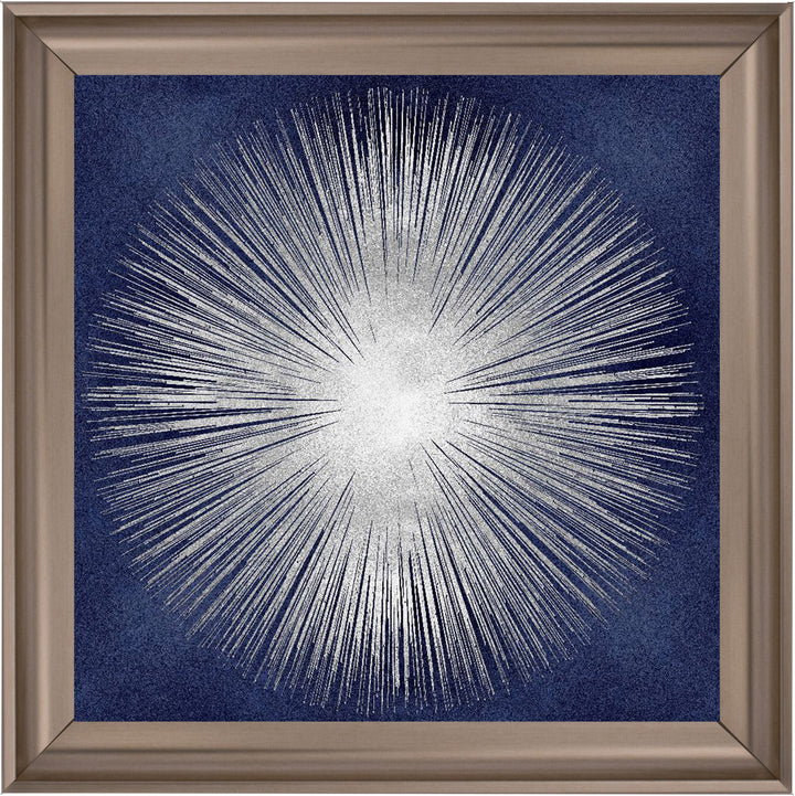 AY112554 Silver Sunburst On Blue