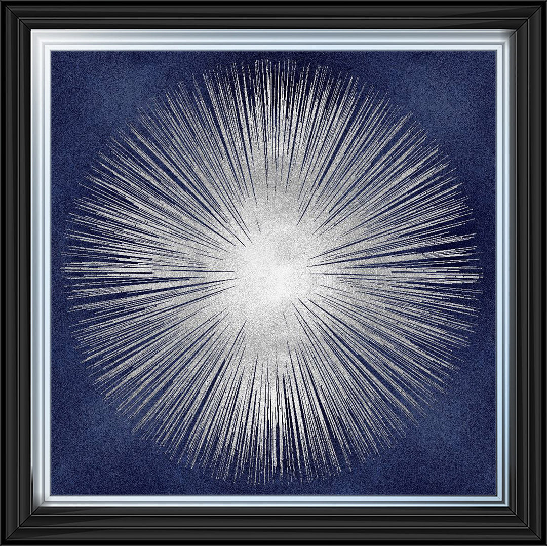 AY112554 Silver Sunburst On Blue