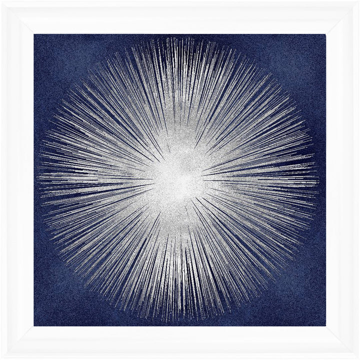 AY112554 Silver Sunburst On Blue