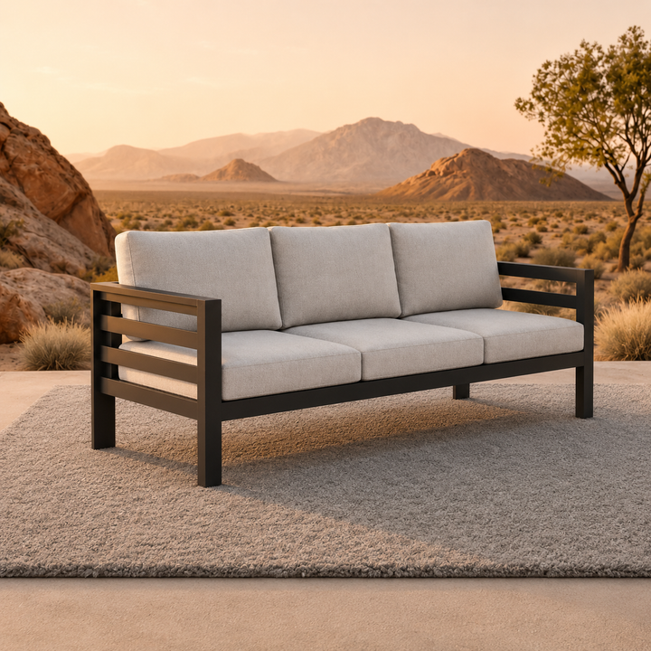 ALUXO® Andros Outdoor Lounge Set - Onyx - 5 Seater