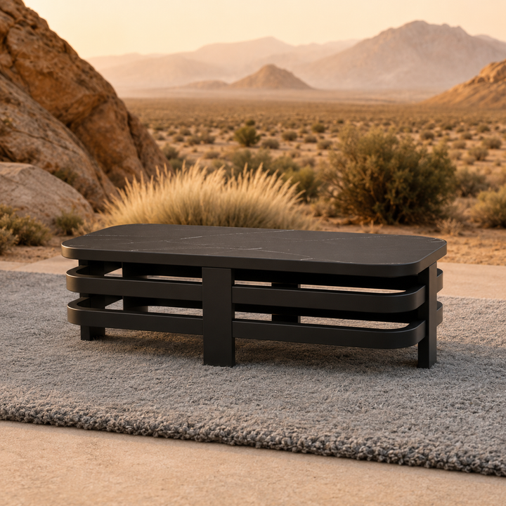ALUXO® Andros Outdoor Lounge Set - Onyx - 5 Seater