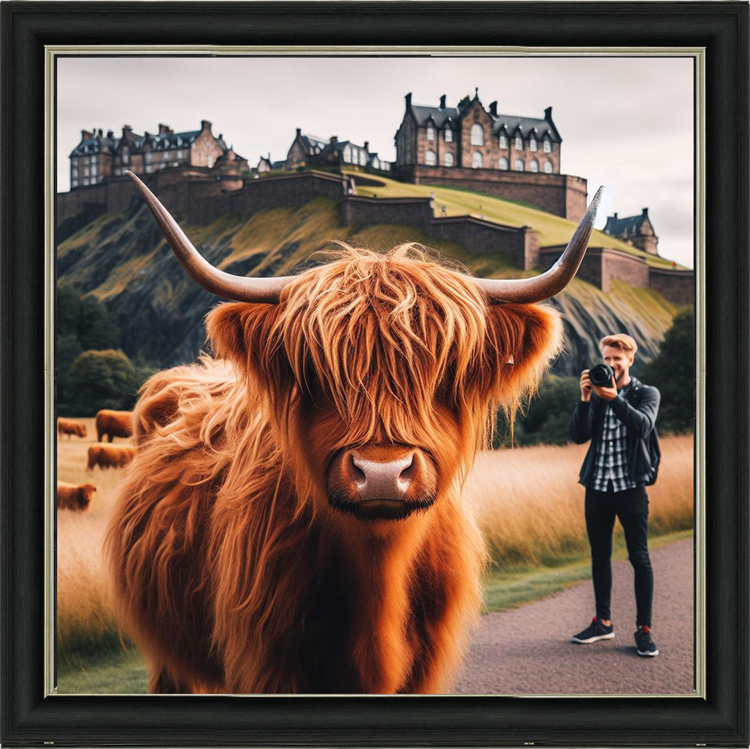 AN1111 HIGHLAND COW EDINBURGH CASTLE SHOOT