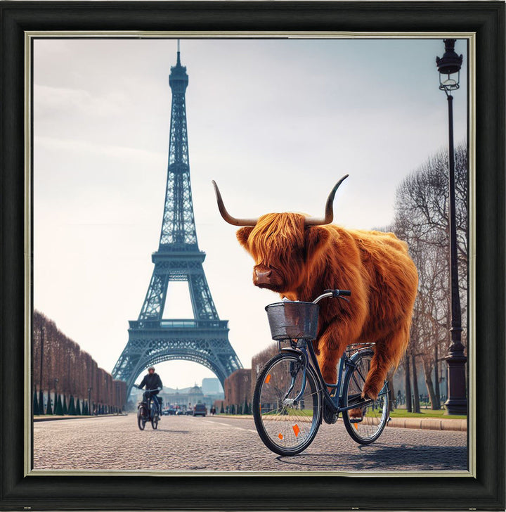 AN1110 COW BIKE RIDING AROUND EIFFEL TOWER