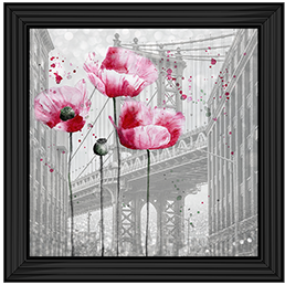 FL047 Floral design over Brooklyn Bridge