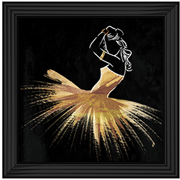 FG070 Golden Dress Puff