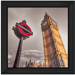 CY087 Underground sign with Big Ben