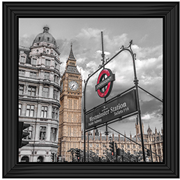 CY056 Westminster subway station signboard with Big Ben