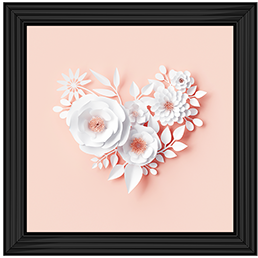 FL007 White paper 3d flowers nude pink
