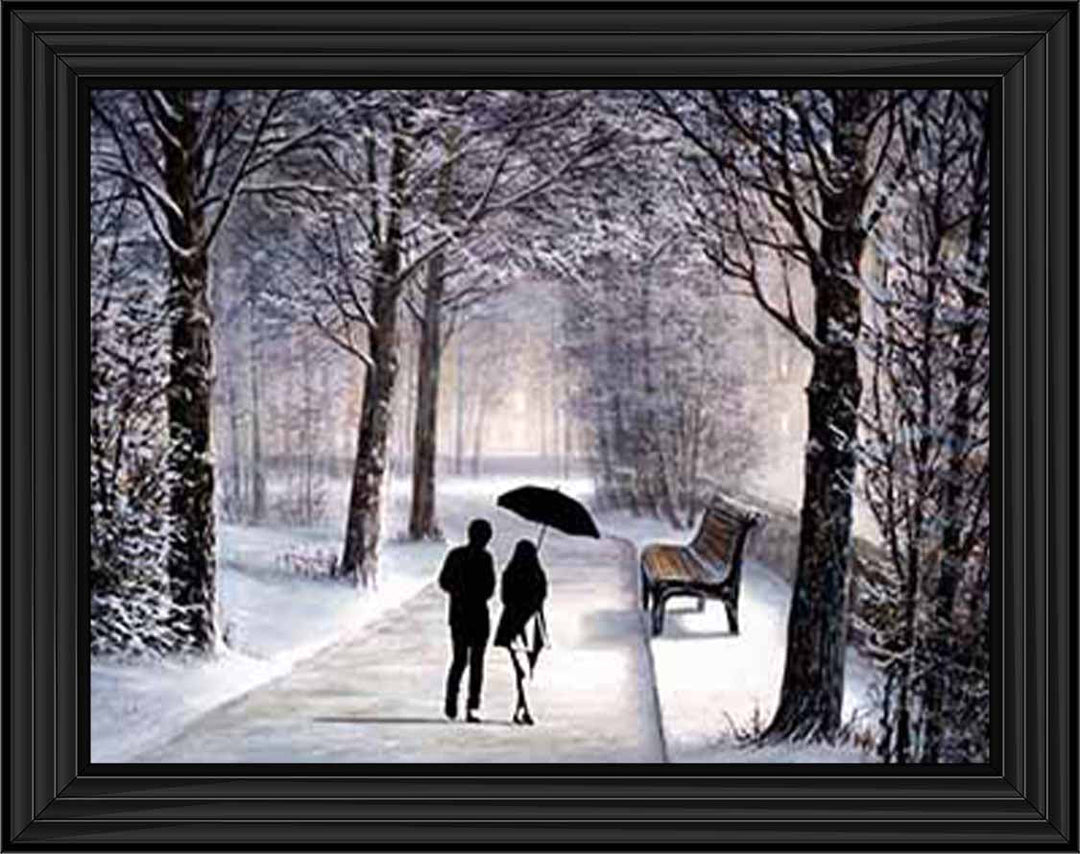 FG742 Couple Walking on Snow