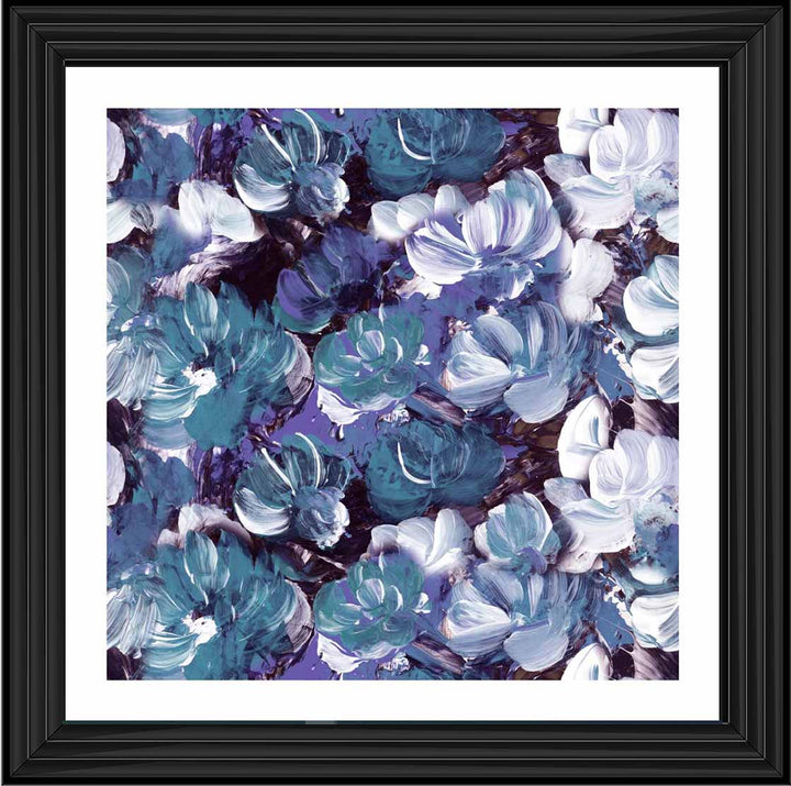 AB447 blue floral abstract