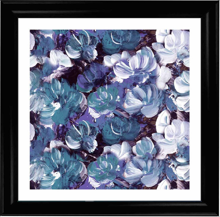 AB447 blue floral abstract