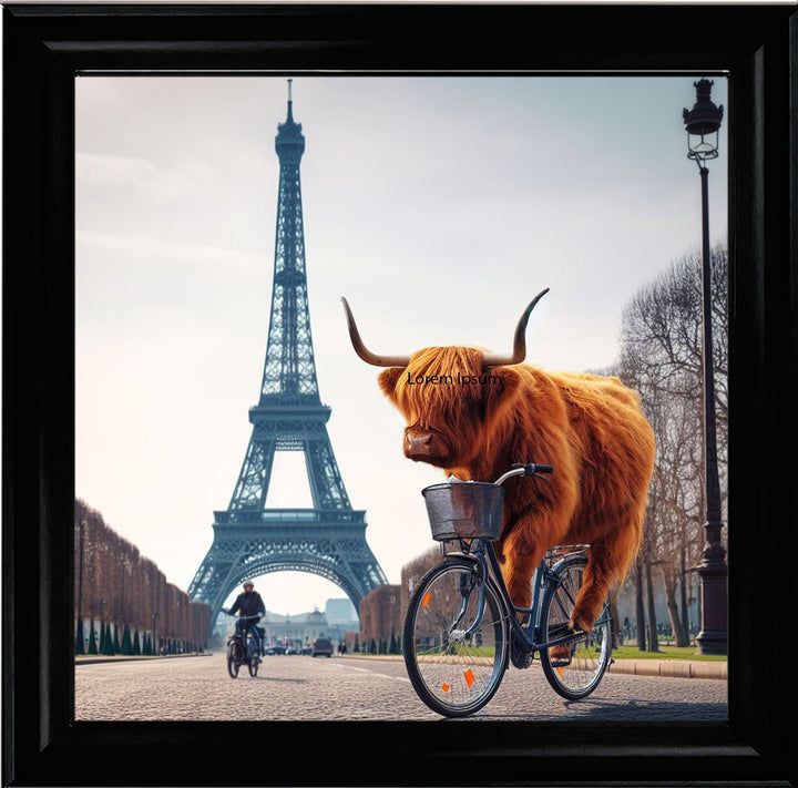 AN1110 COW BIKE RIDING AROUND EIFFEL TOWER
