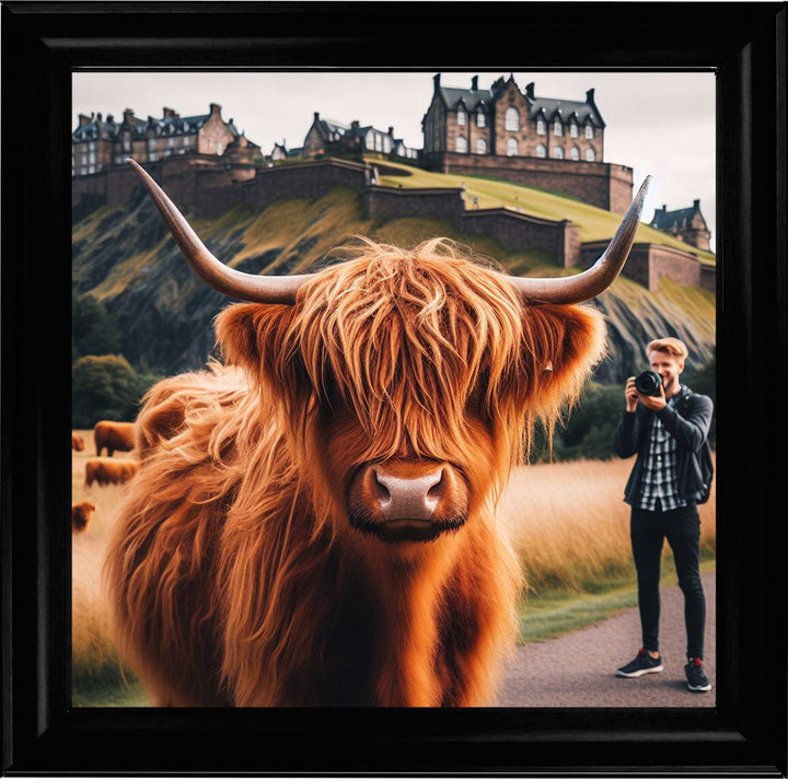 AN1111 HIGHLAND COW EDINBURGH CASTLE SHOOT