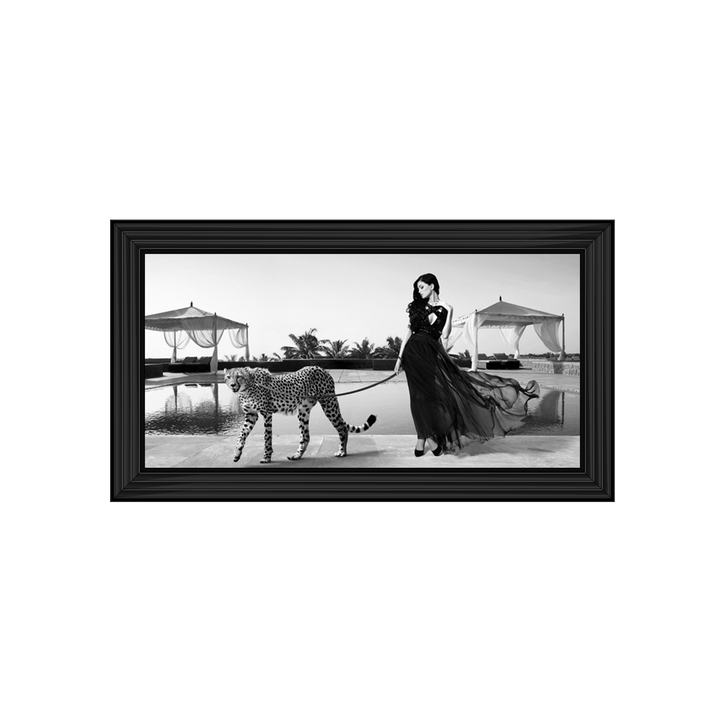Woman with Cheetah