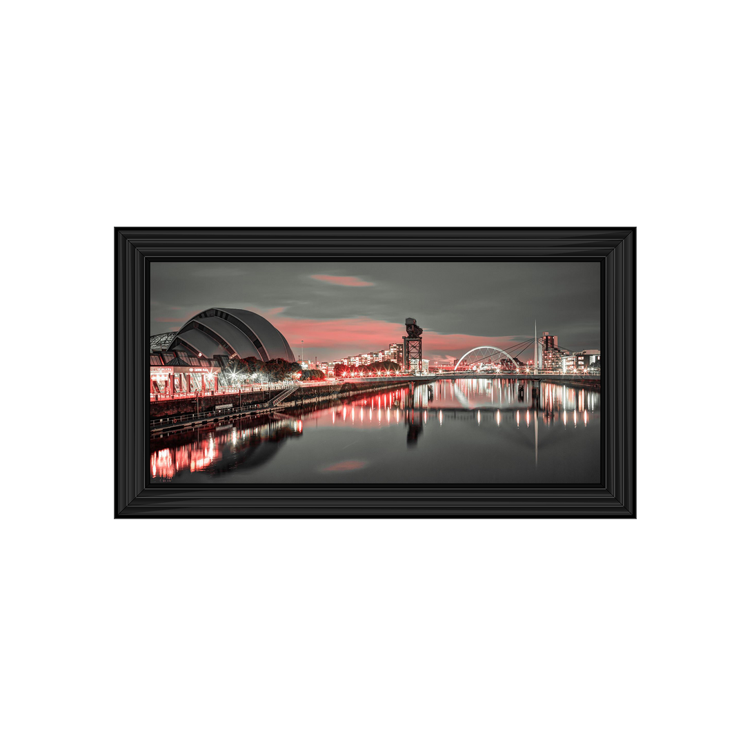 Red cityscape of Glasgow, Assaf Frank