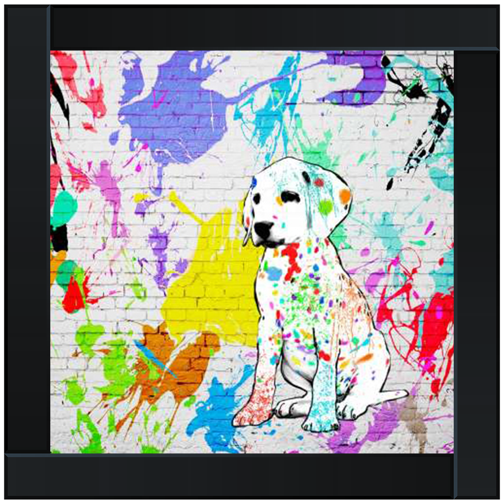 1MF4300 Labrador Street Art, inspired by Banksy