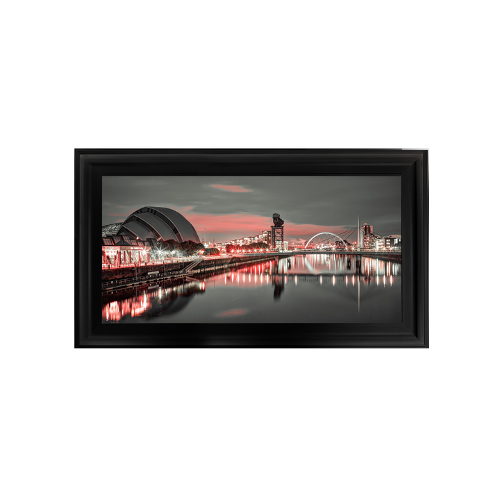 Red cityscape of Glasgow, Assaf Frank